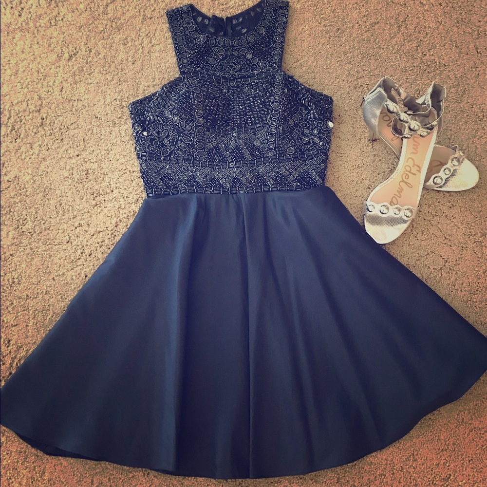 Navy Blue - Sherri Hill Homecoming Dress